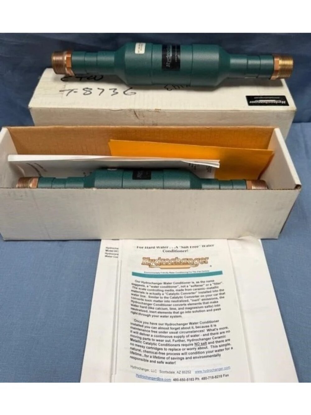 NEW Hydrochanger HC-1 Inline Catalytic Water Conditioner Salt-Free Hard Water Tr